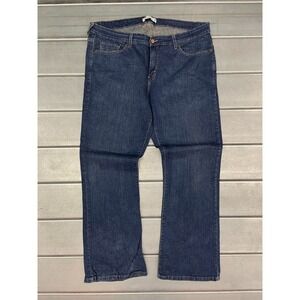 Levis 512 Perfectly Shaping Jeans Women 40X32 Blue Dark Wash‎ Denim Boot Cut